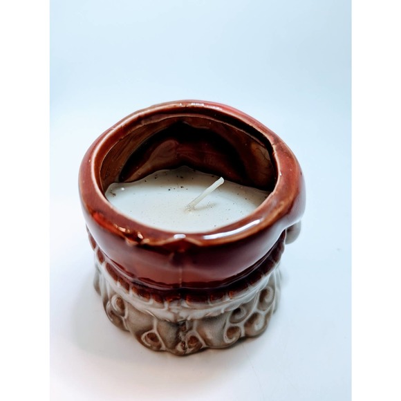 Vintage Ceramic Santa Claus Candle Holder New Candle Christmas Holiday - Picture 2 of 4